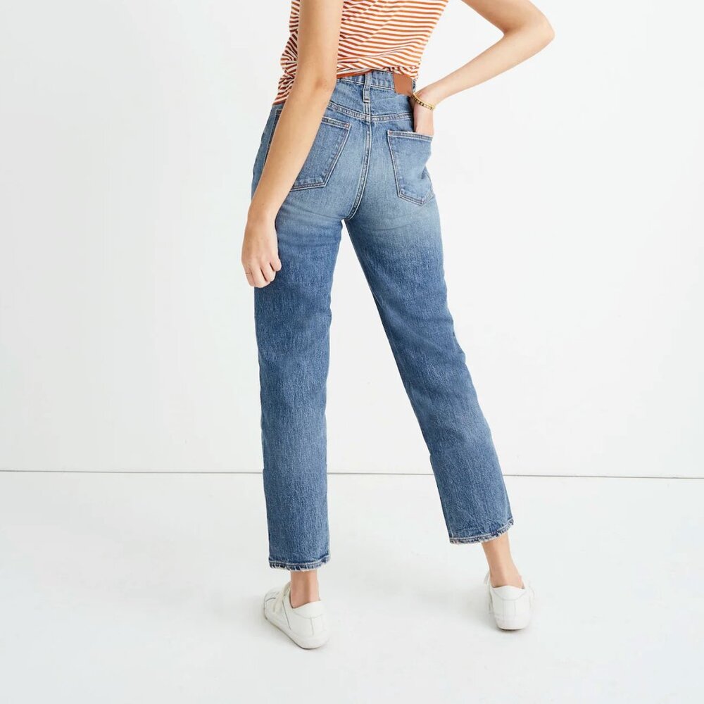 Madewell Classic Straight Jean High Rise Stretch Ankle Jeans size 26